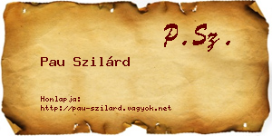 Pau Szilárd névjegykártya